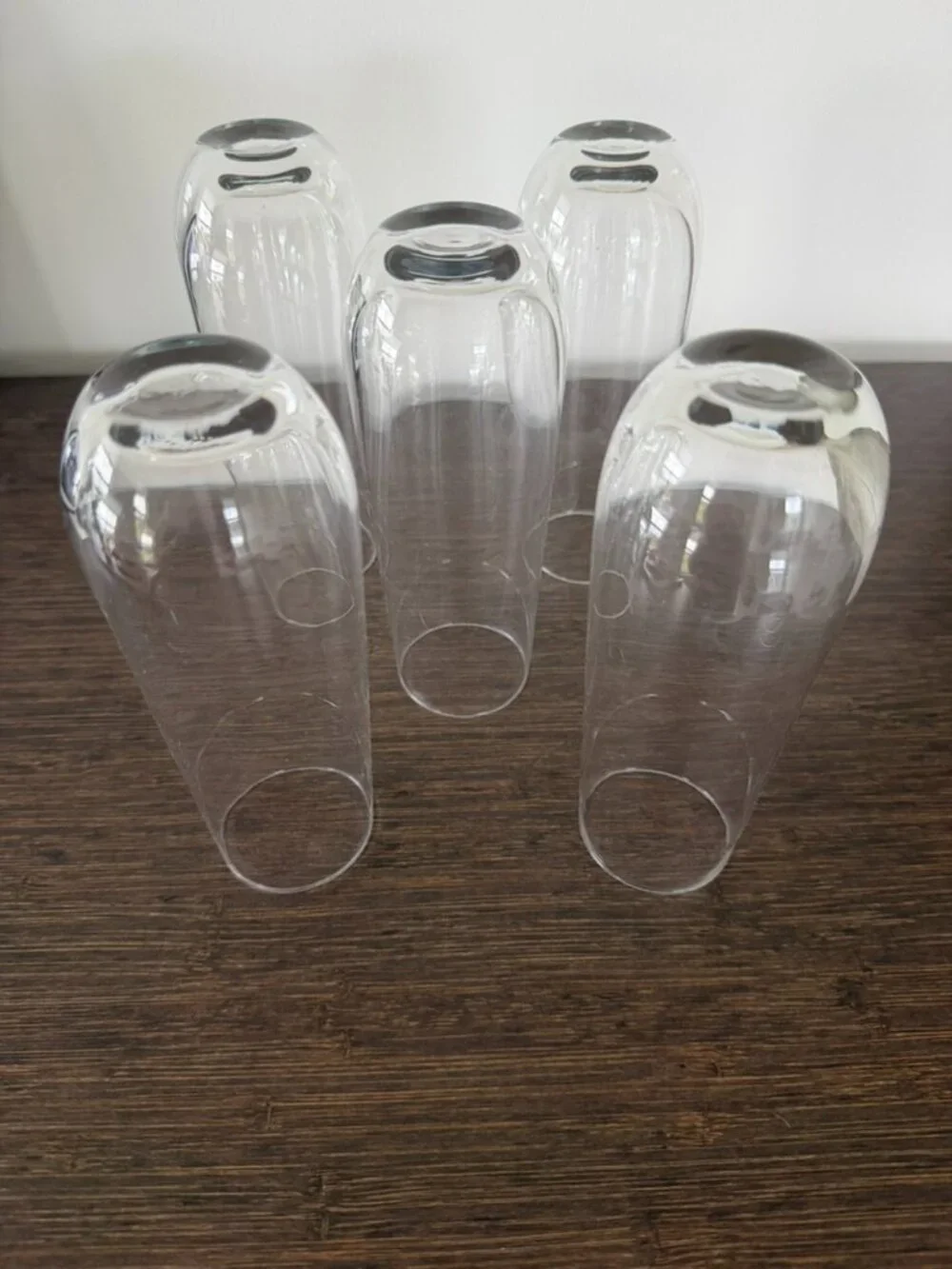 Set of 5 Stemless Champagne Flutes
